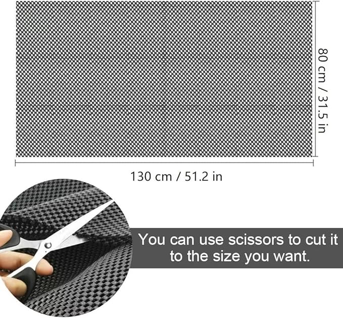 Multipurpose 80X130CM Non-Slip Mat, PVC Rug Gripper Antislip Matting, Carpet For Home, Office, Car, Pallet, Shelf Waterproof Drawer Liners (80 x 130 cm)