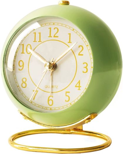 Small Desk Clock, Retro Bedroom Table Vintage Analog Alarm