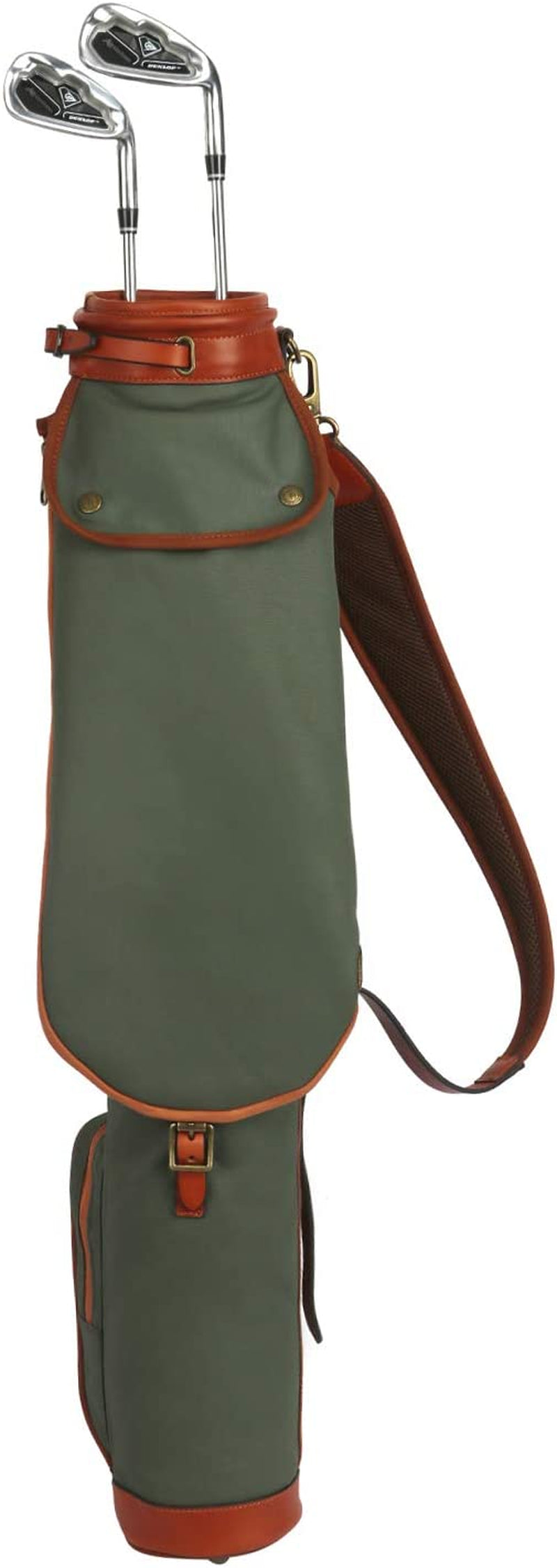Waterproof Canvas Course Training Practice Golf Club Carry Bag Travel Case with Soft Padded Shoulder Strap