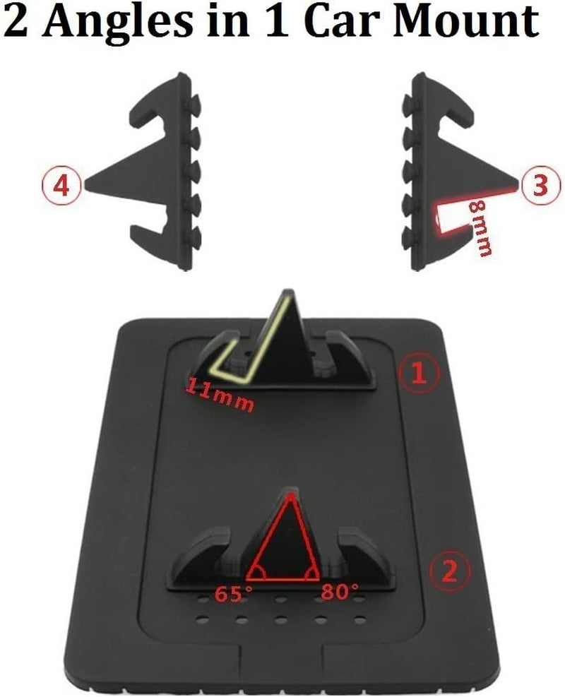Dashboard Car Phone Mount Holder Dash Mat Non-Slip Silicone Pad Cell Phone Sat Nav Holder Car Cradle Mount All Vehicles Phones GPS