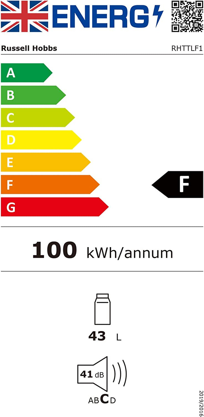 RHTTLF1 43L Table Top F Energy Rating Fridge White
