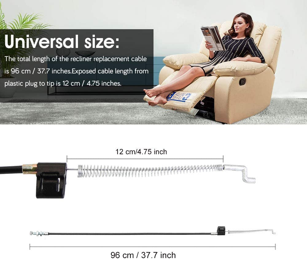 Replacement Recliner,Cable Metal Recliner,Chair Sofa Handle Cable Couch Release Lever Replacement Cable