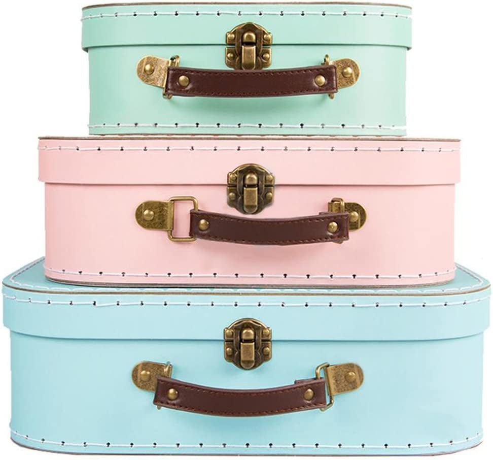 Set of 3 Retro Storage Suitcases