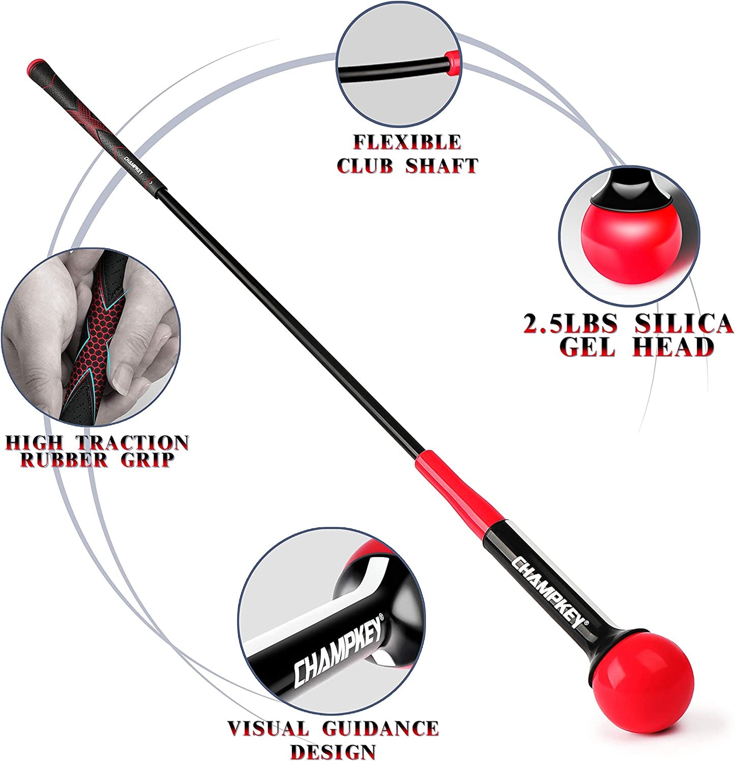 Golf Swing Trainer - Tempo & Flexibility Training Aids Warm-Up Stick Ideal for Golf Indoor & Outdoor Practice