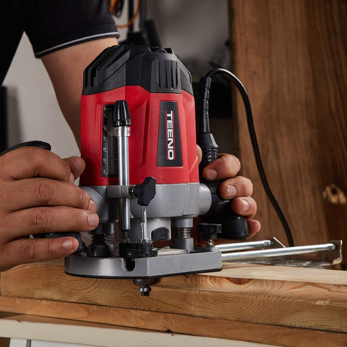 Electronic Wood Router 240V, 1200W Laminate Wood Working Joiners Tool, Compact Router with Trimmer Base…