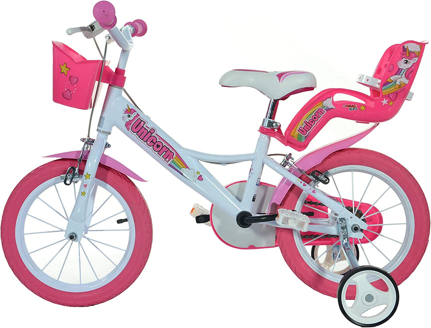 144R-UN Unicorn 14" Bicycle 14'', White & Pink