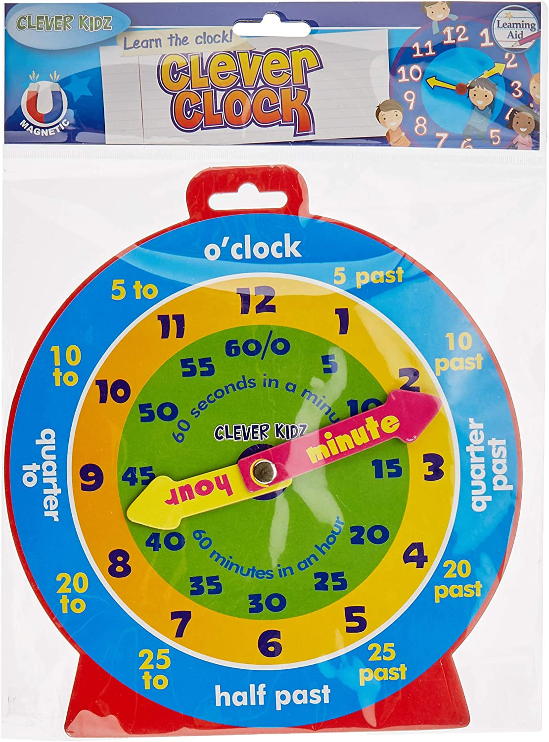 Clever Kidz Magnetic Clever Clock as Mentioned H2754992