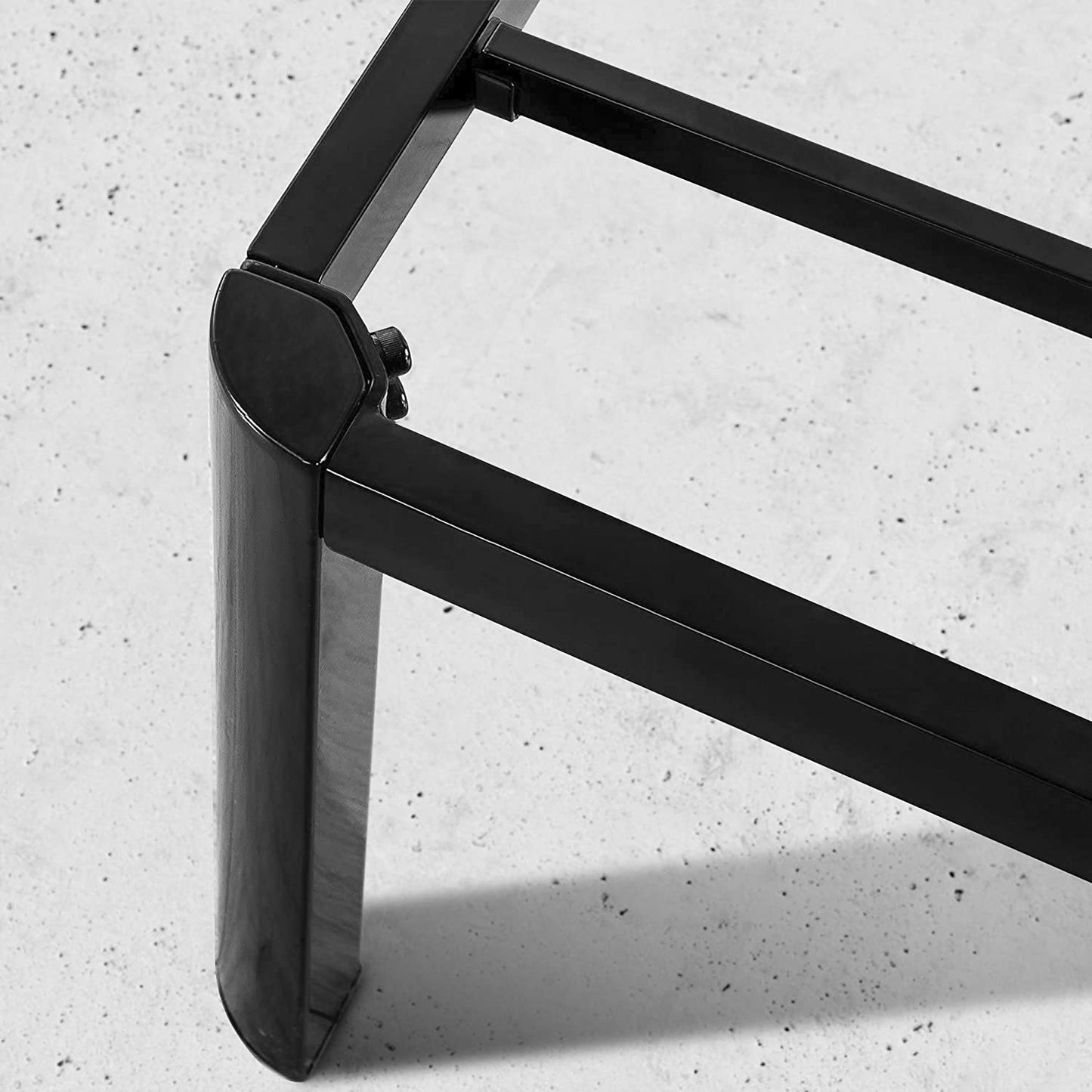 Van 41 Cm Metal Platform Bed Frame | Steel Slat Support | Easy Assembly | under Bed Storage | Double | Black