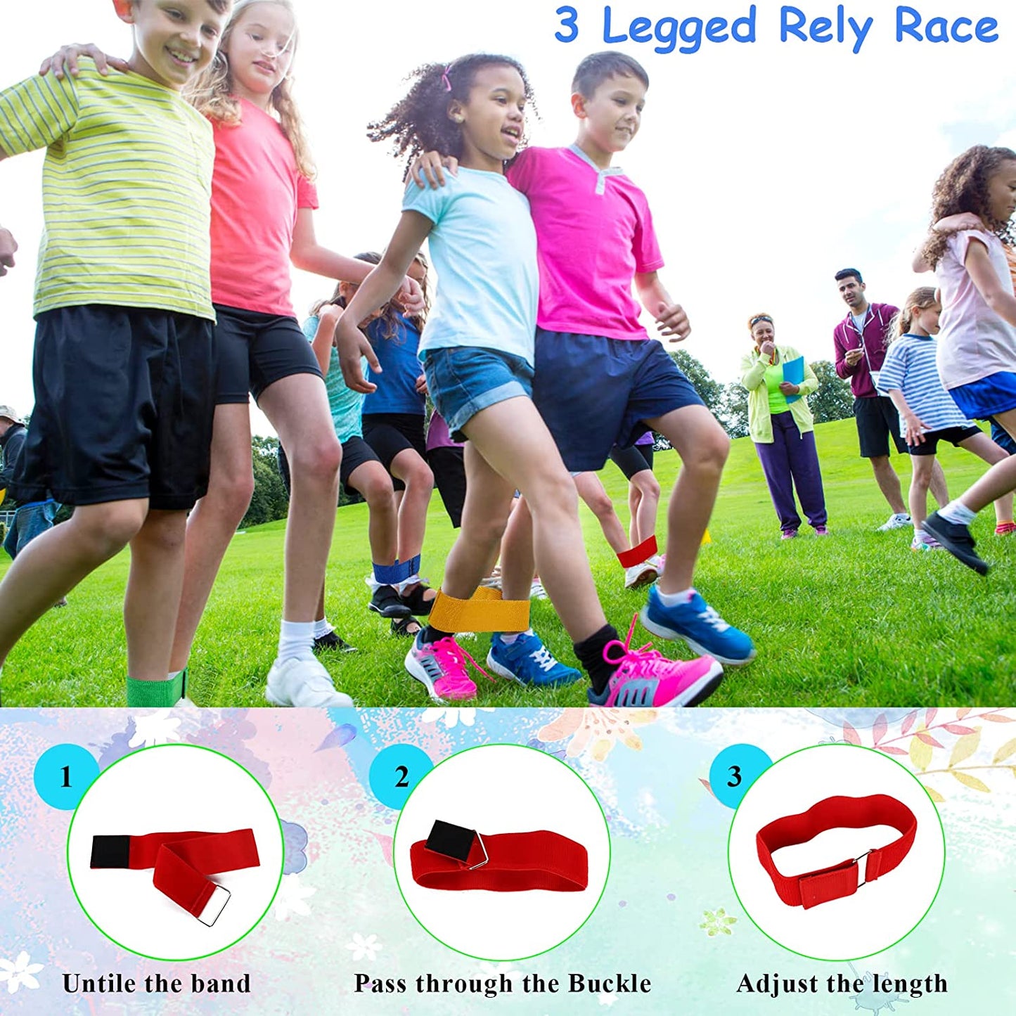 4-8 Player Potato Sack Race Bags Backyard Games for Kids and Adult, Field Day Birthday Party Outdoor Games for Kids Family,Carnival Games,Egg and Spoon Race,3 Legged Race,Relay Batons,Game Prizes