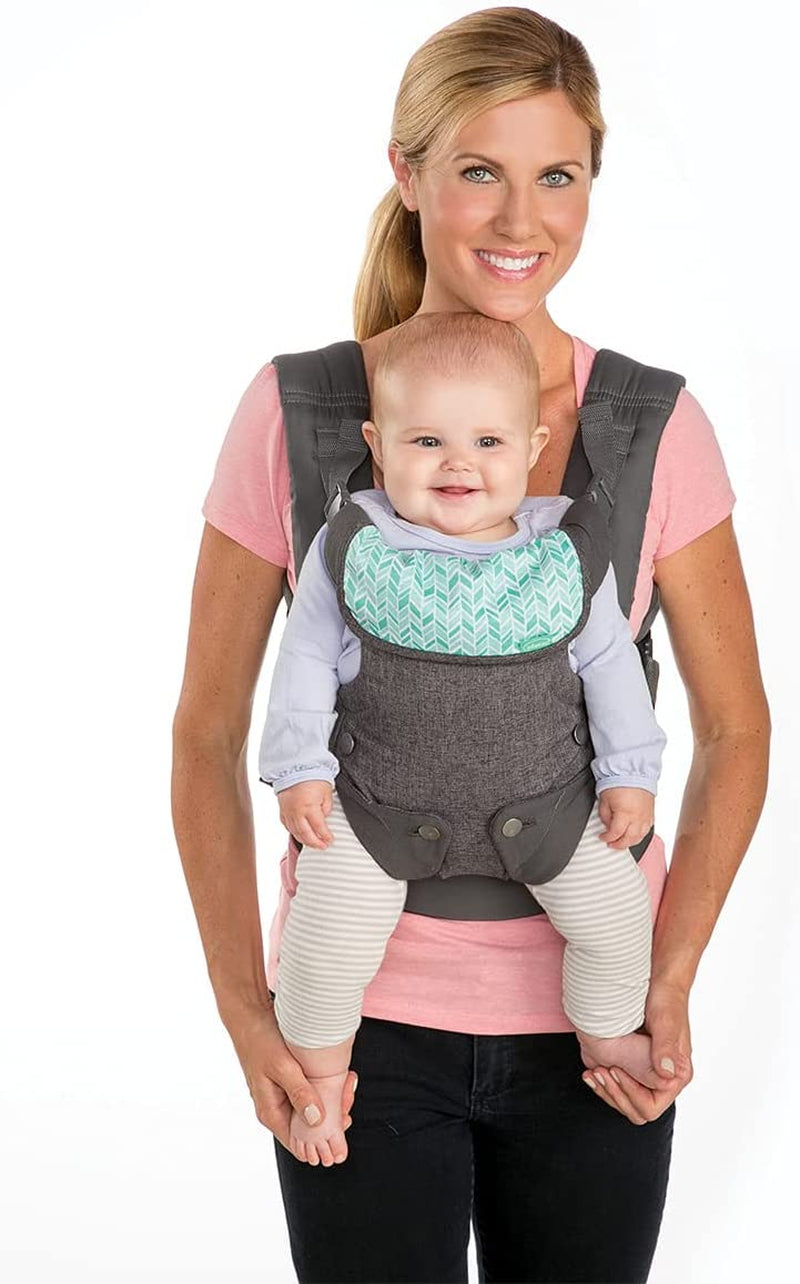 Flip Advanced 4-In-1 Carrier with Bib - Ergonomic, Convertible, Face-In and Face-Out Front and Back Carry for Newborns and Older Babies, 8-32 Lbs / 3.6-14.5 Kg