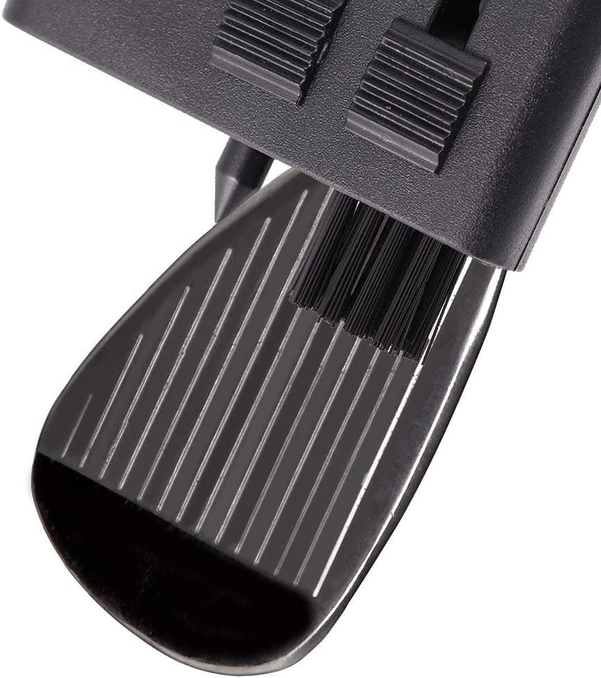 3 Pcs Golf Brush Golf Club Slot Cleaning Brush,Groove Cleaner Restorer Golf Groove Sharpener with Clip,Retractable Pocket Size Groove Cleaning Ball Shoes Kit Tool
