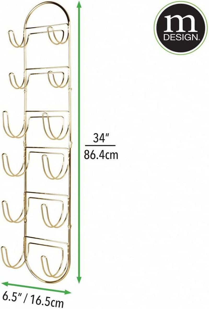 Wall-Mounted Towel Storage Rack – Hanging Caddy for the Bathroom or Bedroom – Modern Hanging Hooks for Bathroom Storage – Brass
