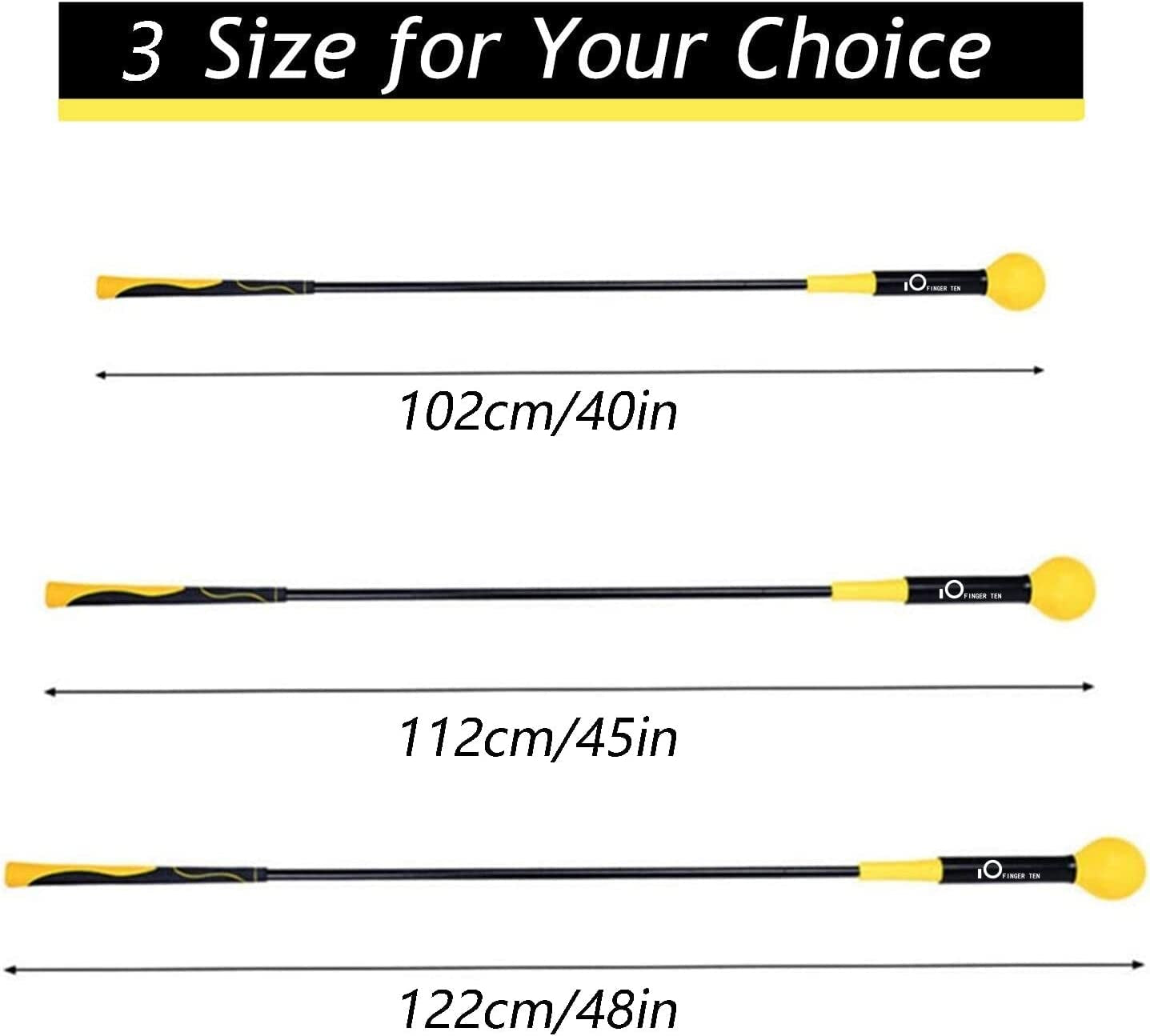 Golf Swing Trainer Training Aid Warm-Up Strength Speed Stick Tempo Ball Practice Tool 40 48 Inch, Golf Club Equipment Aids On-Course Accessory Grip Strength Outdoor