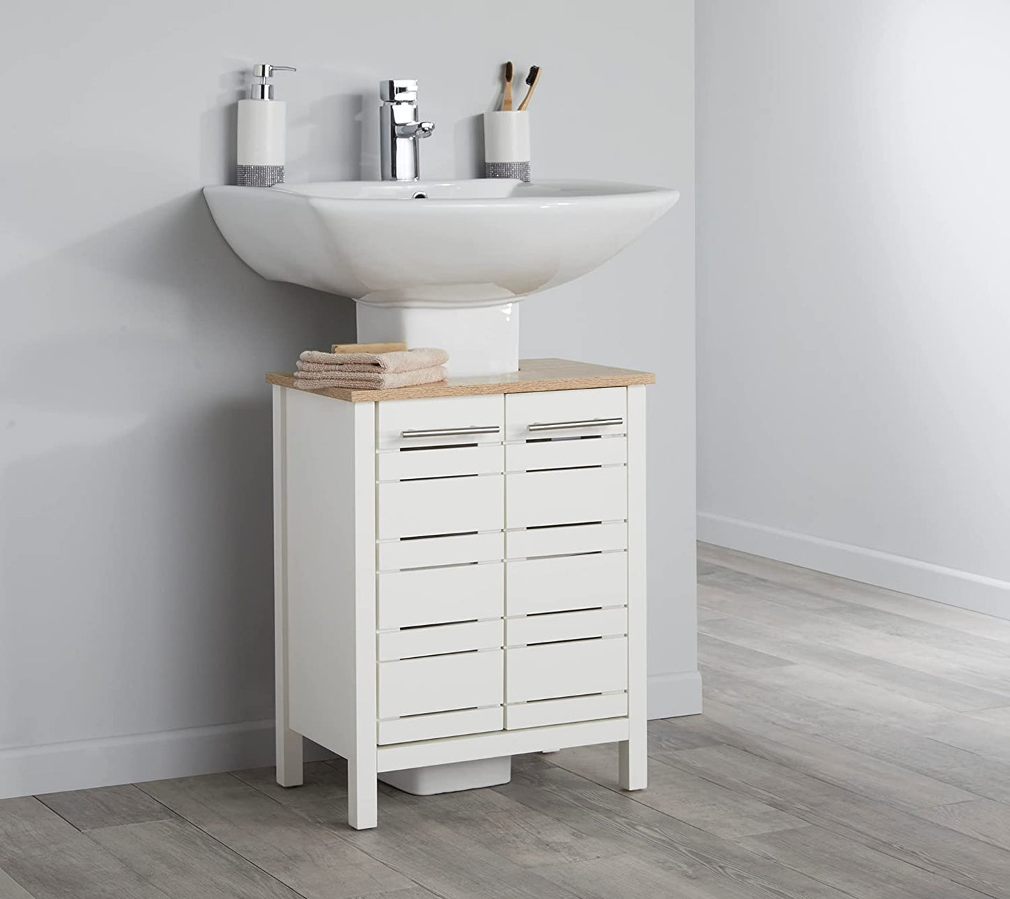 under Sink Unit, White, H 60.5Cm X W 48Cm X D 30Cm
