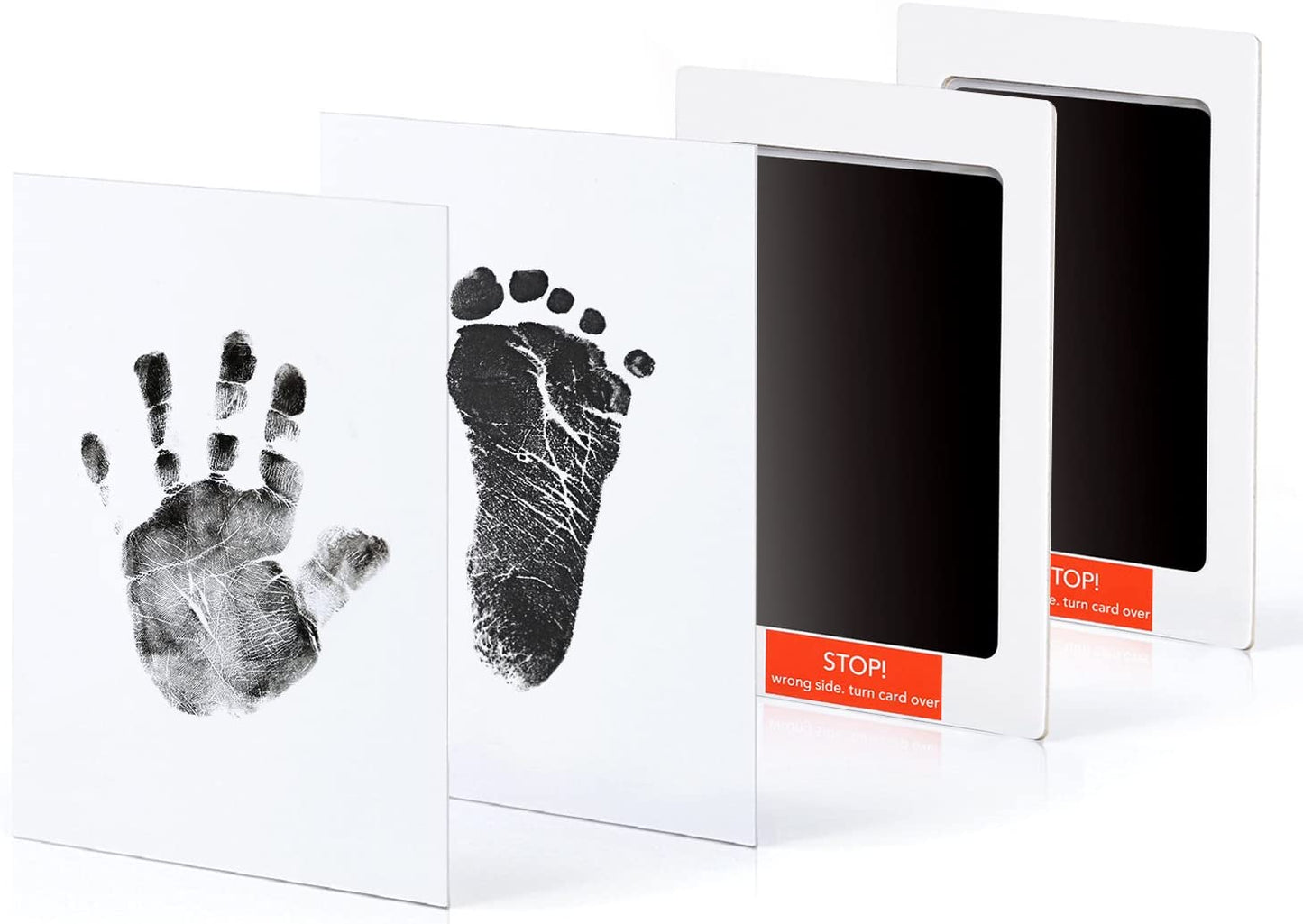 Norjews Baby Handprint and Footprint Photo Frame Kit for Newborn Boys and Girls, Safe Clean-Touch Ink Pad Included, Memorable Keepsake Box, Gift to New Parents for Christmas or Baby Shower