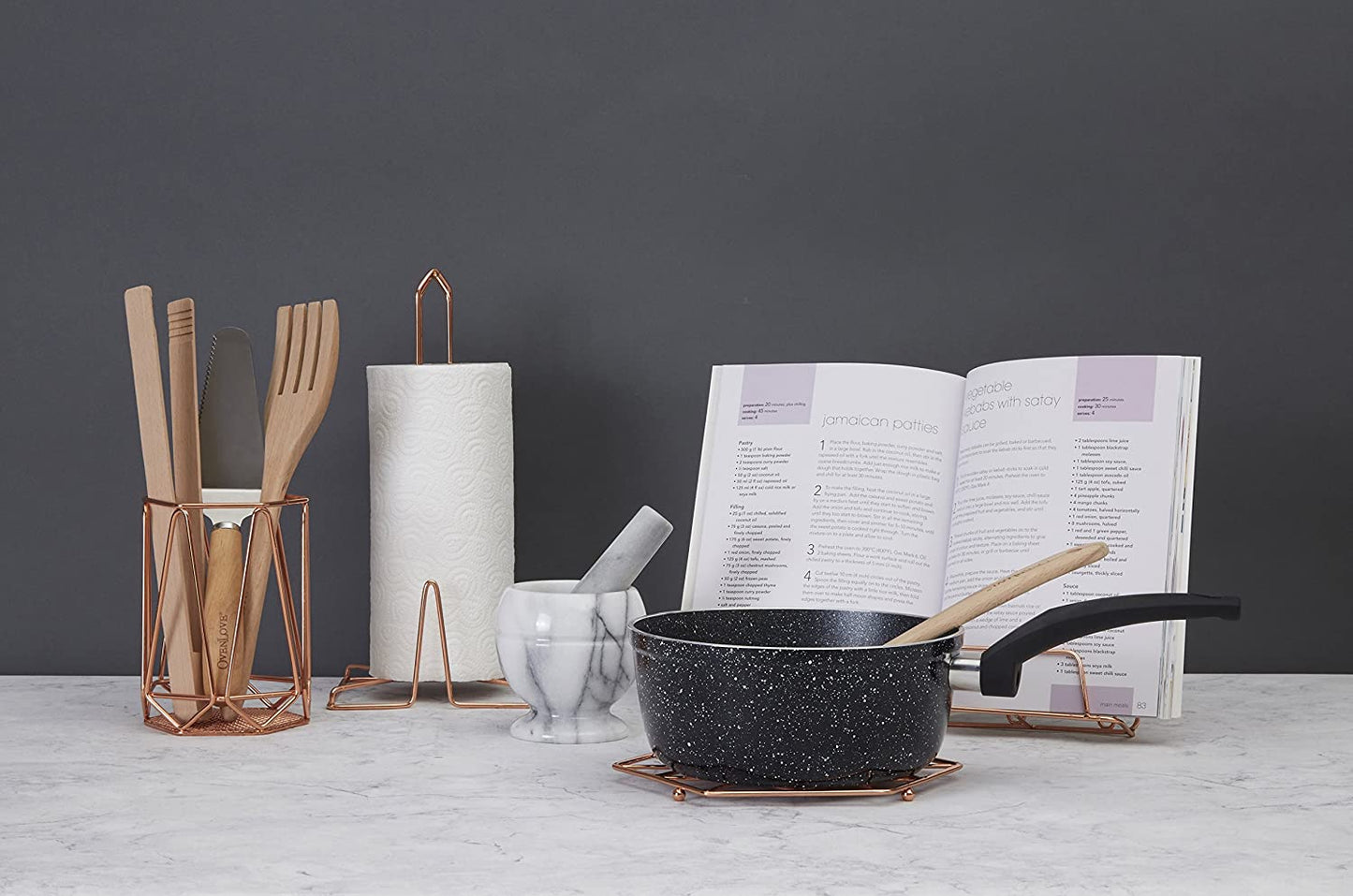 Vertex Utensil Holder - Copper Plated