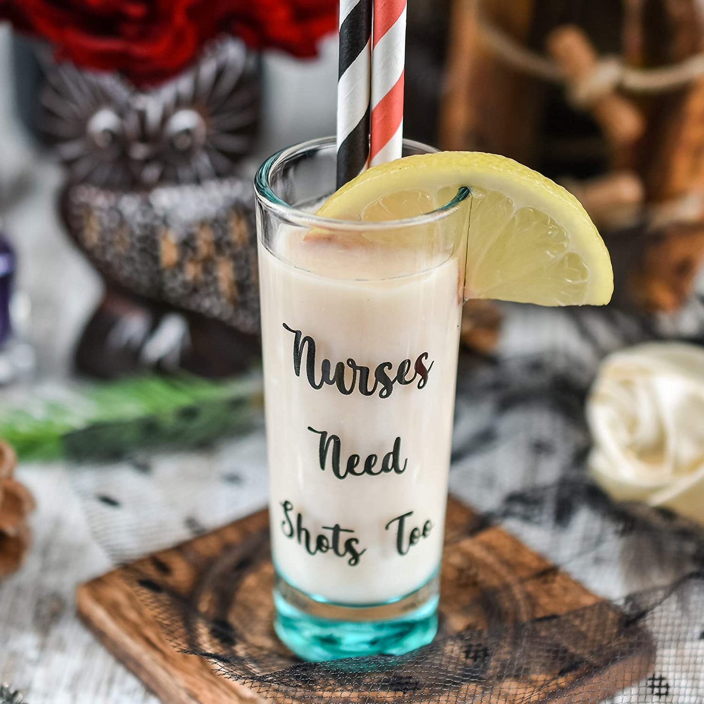 Shot Glass Nurses Gifts - Nurse’S Appreciation Shot Glass - Funny Colored Shot Glass (1 Glass) 2 Sided