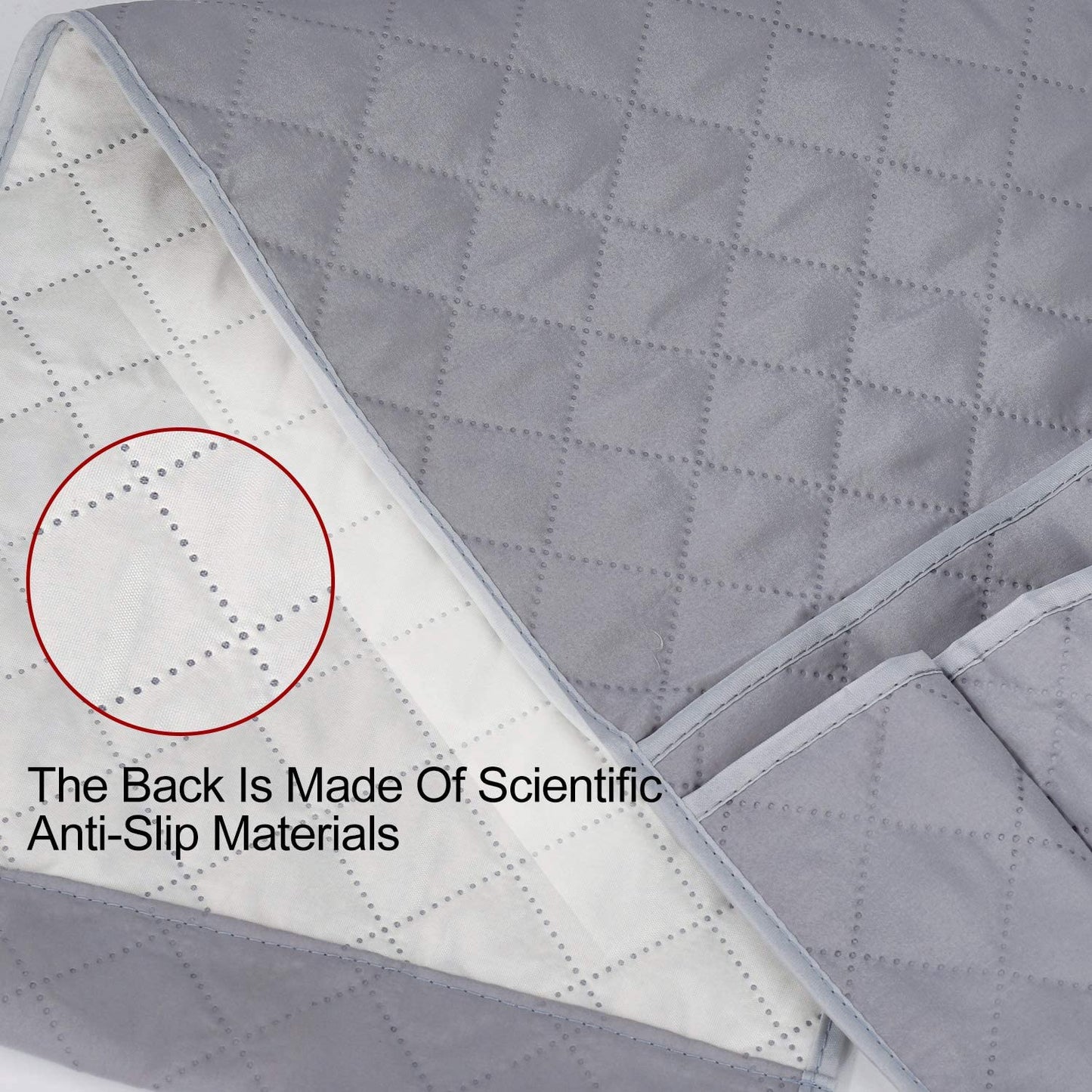 Sofa Armrest Organizer, Anti-Slip Caddy Pocket for Couch Armchair, Cloth Storage Pouch Holder for Cellphone Magazines Glasses TV Remote Control, Space Saver Bag (Grey)