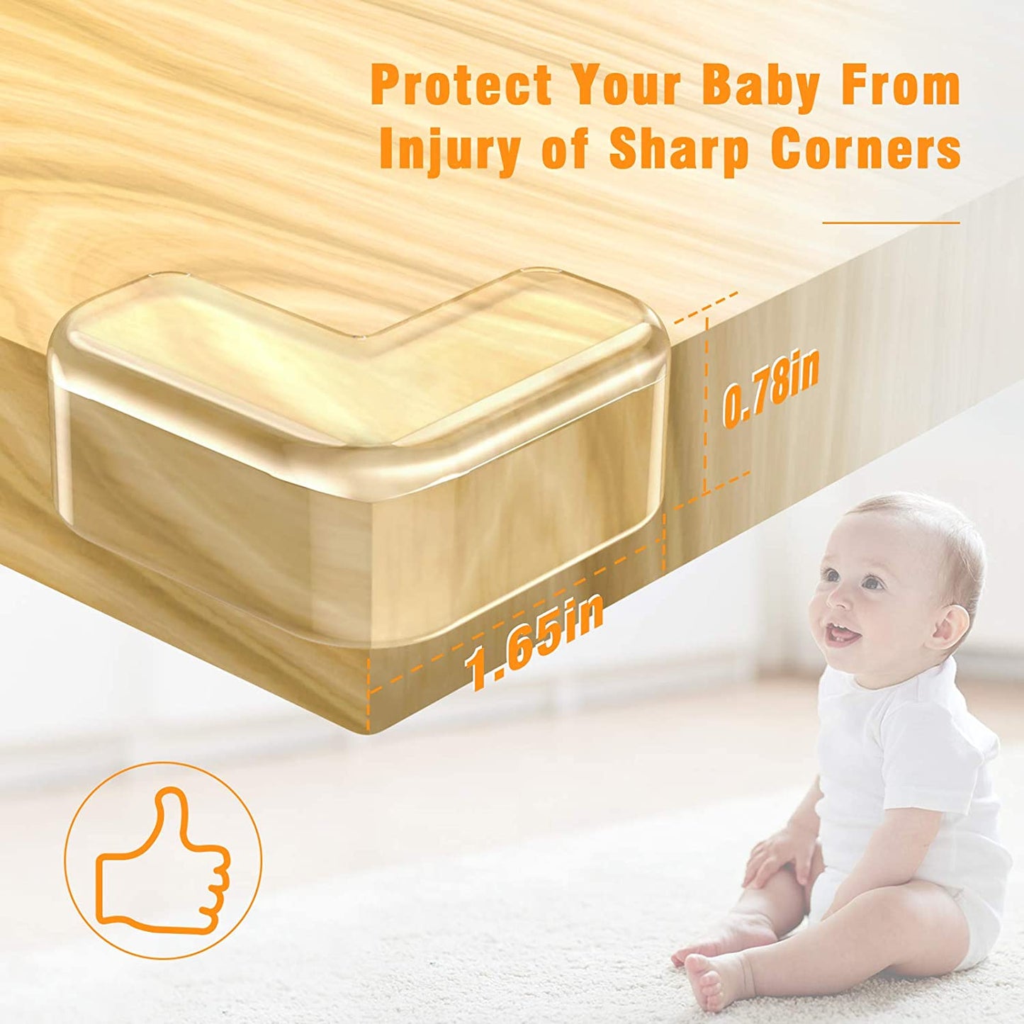 Corner Protectors for Kids, Baby Safety Corner Guards , Large and Thick Corner Guards 8 Pack with Latest Strong Adhesion