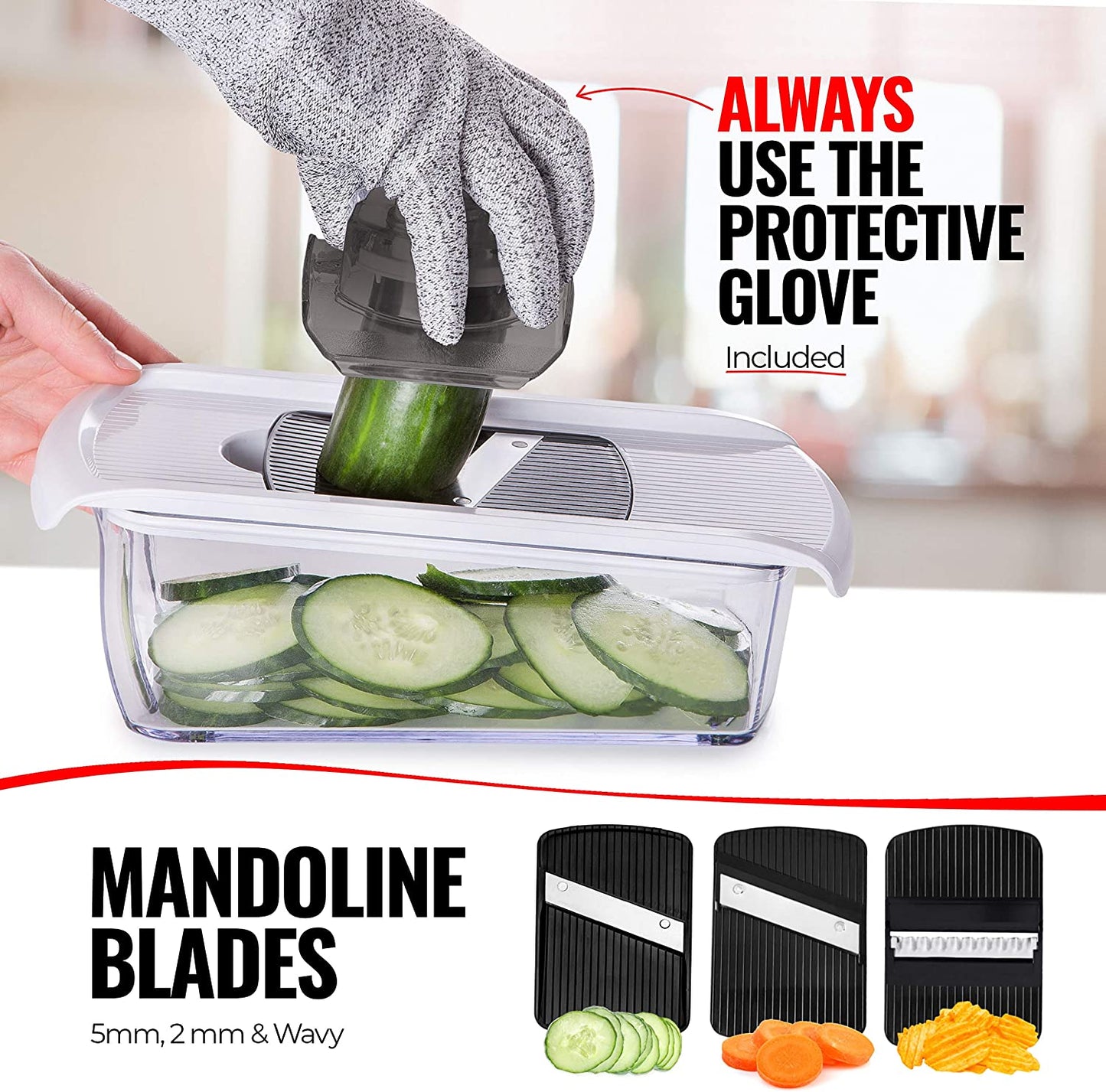 11-In-1 Mandoline Vegetable Slicer Spiralizer - Kitchen Mandolin Slicer Food Slicer Veg Slicer - Mandoline Slicer Professional Onion Potato Salad Julienne Egg Slicer Cheese Grater Zester Juicer Peeler