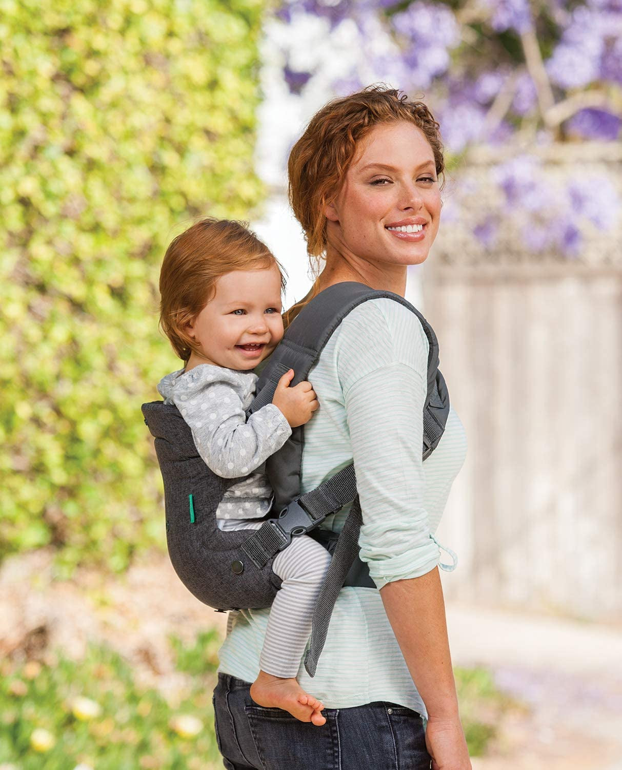 Flip Advanced 4-In-1 Carrier with Bib - Ergonomic, Convertible, Face-In and Face-Out Front and Back Carry for Newborns and Older Babies, 8-32 Lbs / 3.6-14.5 Kg