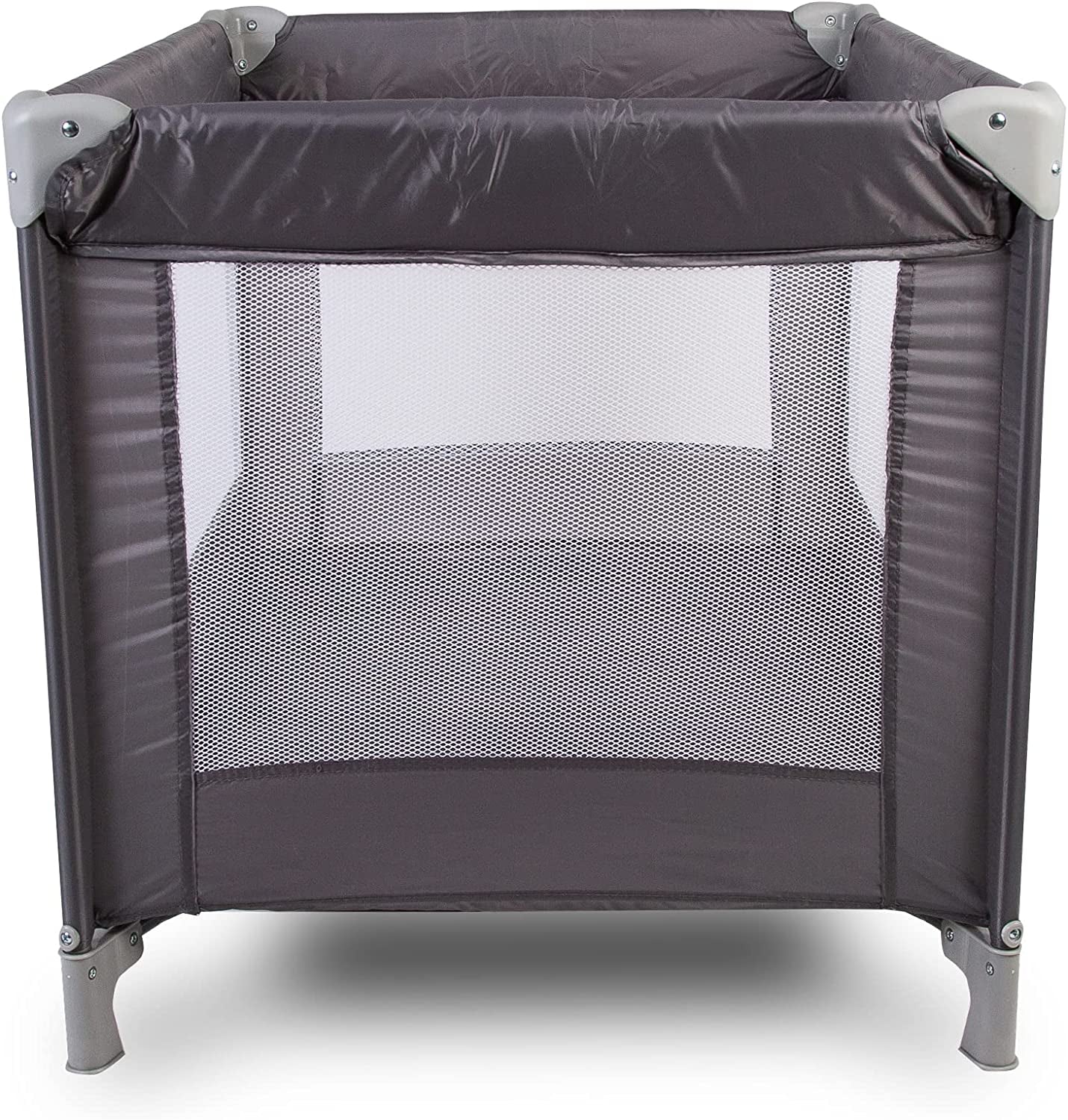 Sleeptight Travel Cot - Grey. Lightweight Padded Travel Cot Suitable from Birth