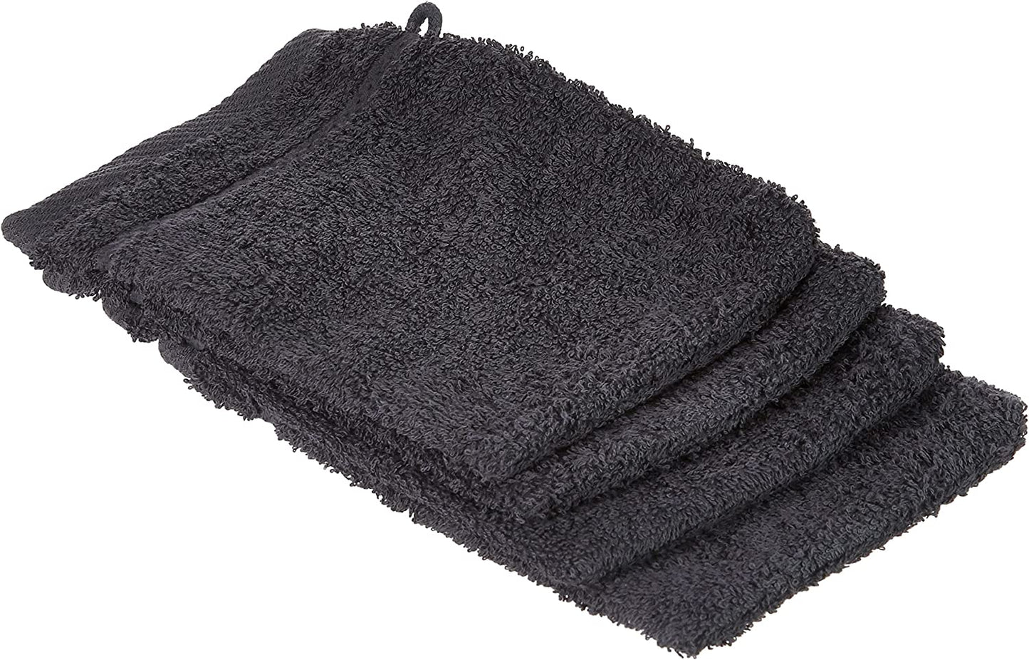 194690 Stephanie Set of 4 Washcloths Cotton 540 G/M² 15 X 22 X 1 Cm Dark Grey