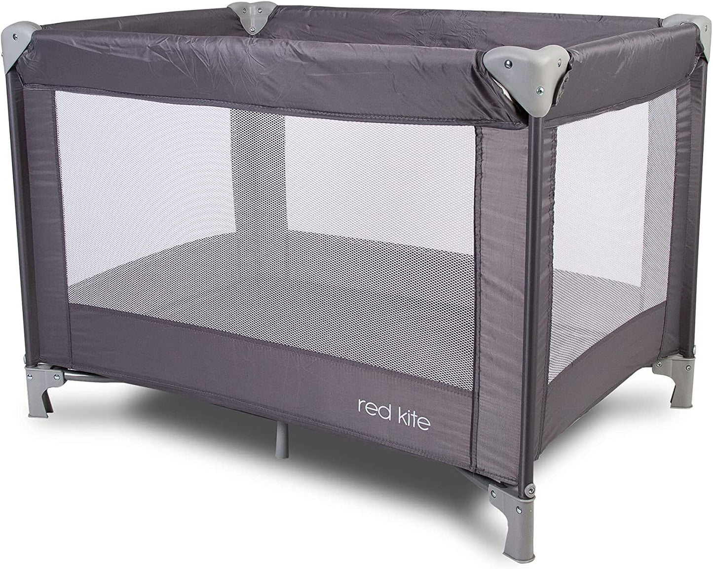 Sleeptight Travel Cot - Grey. Lightweight Padded Travel Cot Suitable from Birth