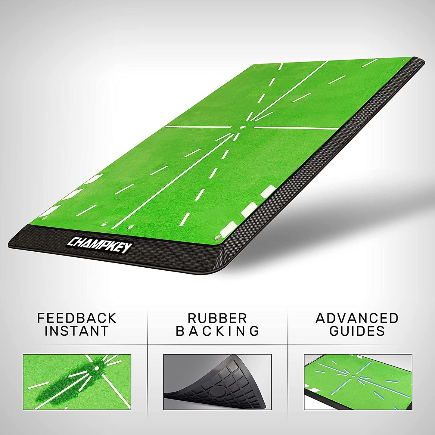 Premium Golf Impact Mat 1.0 Edition | Analysis Swing Path and Correct Hitting Posture Golf Practice Mat | Advanced Guide and Rubber Backing Golf Hitting Mat