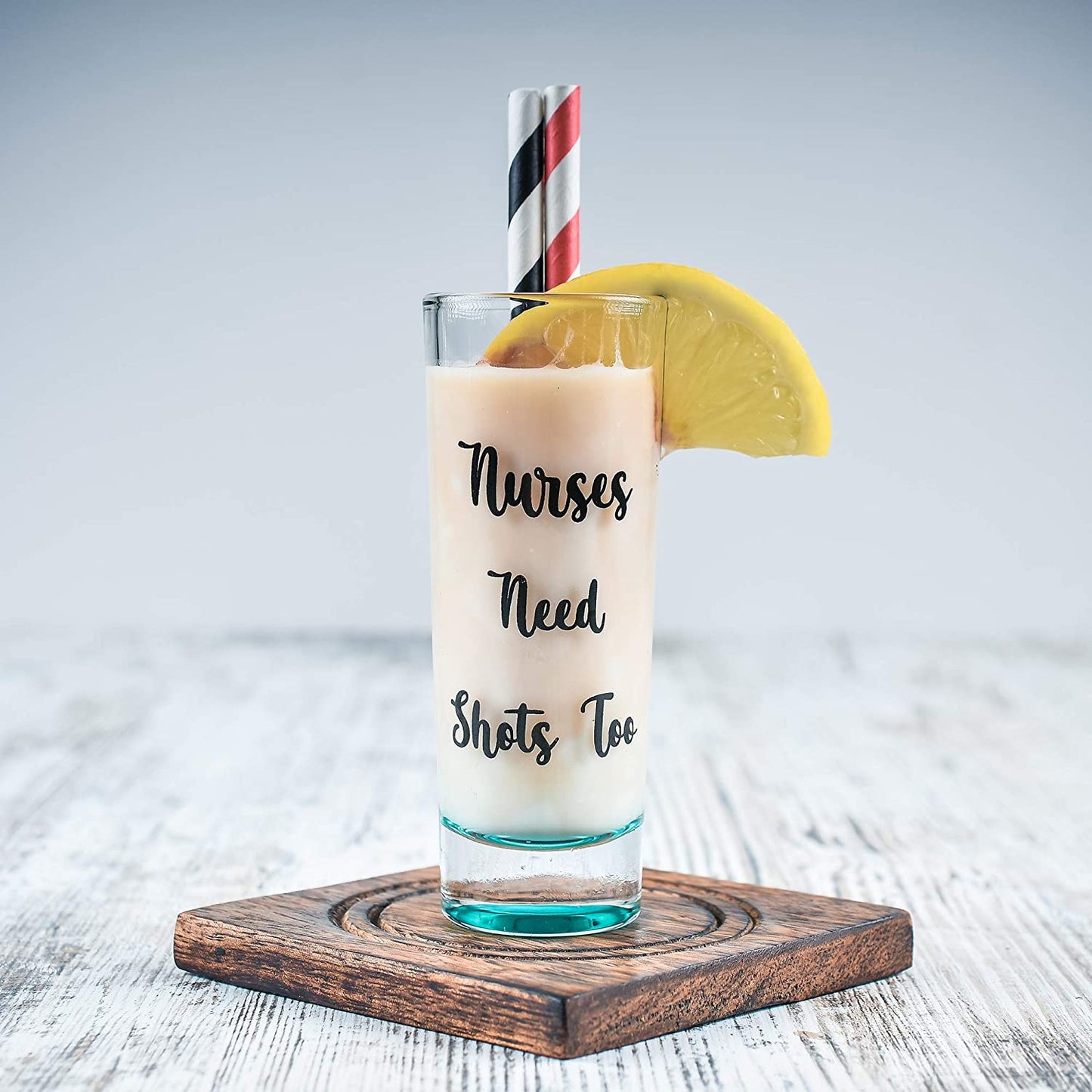 Shot Glass Nurses Gifts - Nurse’S Appreciation Shot Glass - Funny Colored Shot Glass (1 Glass) 2 Sided