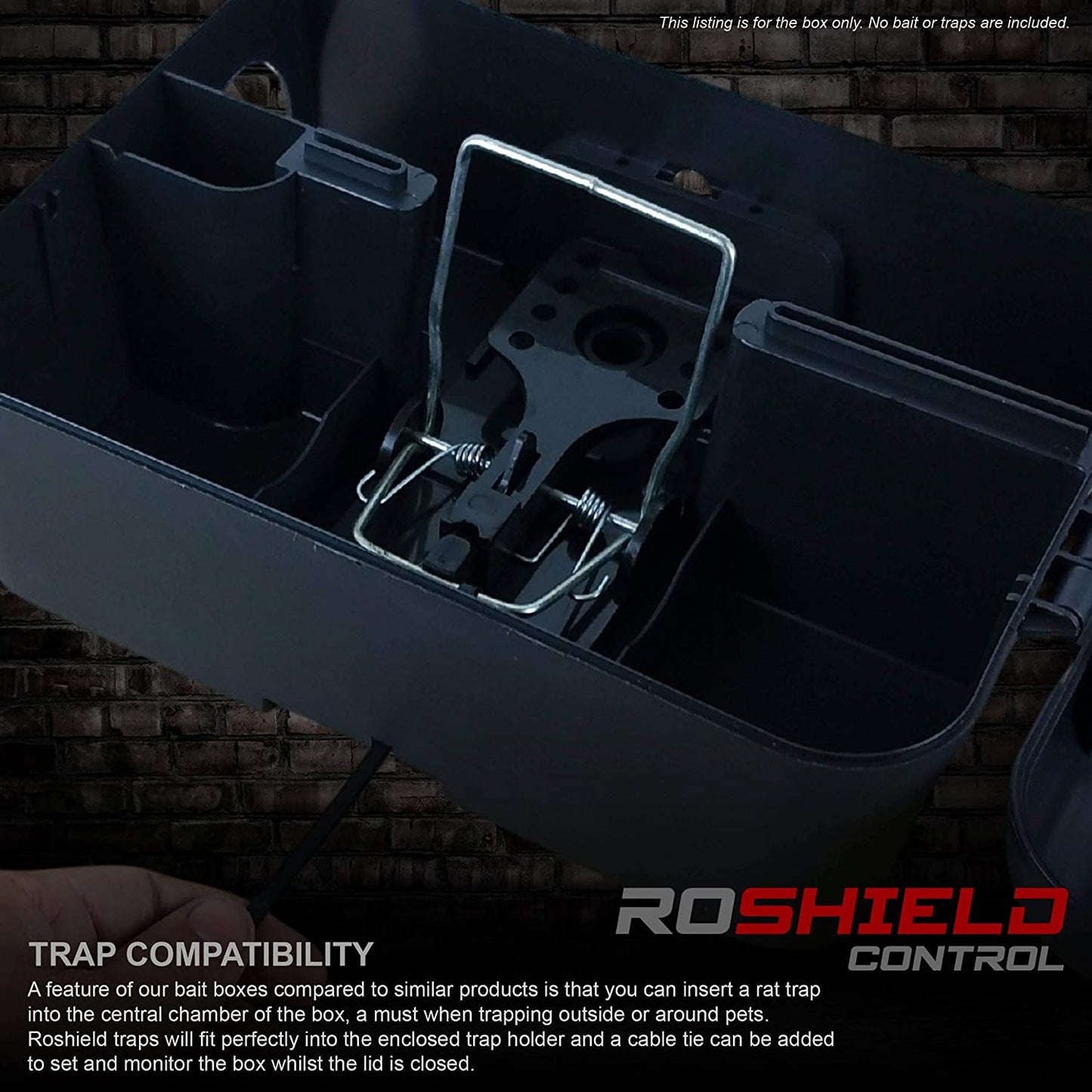 Roshield 2X LARGE Rat Poison Bait Boxes | PROTECT CHILDREN & PETS | Outdoor/Indoor Usage for All Rat Poisoning & Variety of Rat Traps (Empty) | for Rat Traps That Kill Instantly & Rat Poisoning Blocks