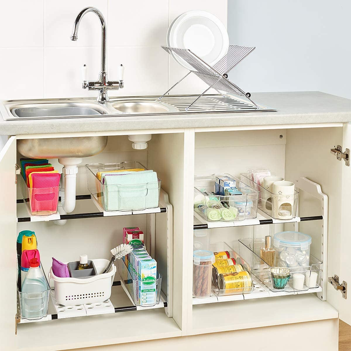 under Sink Storage for Organisation, White