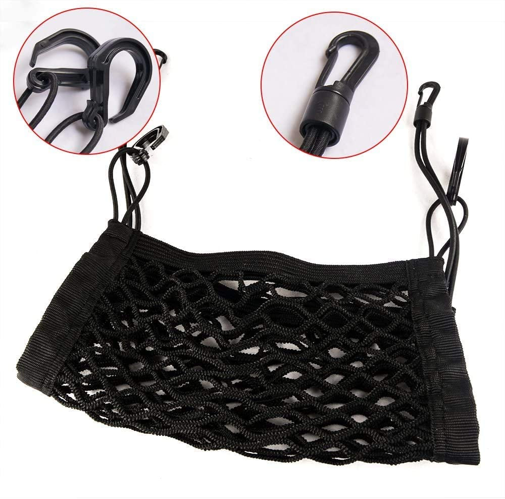 Universal Car Seat Storage Mesh/Organizer - Mesh Cargo Net Hook Pouch Holder for Bag Luggage Pets Children Kids Disturb Stopper