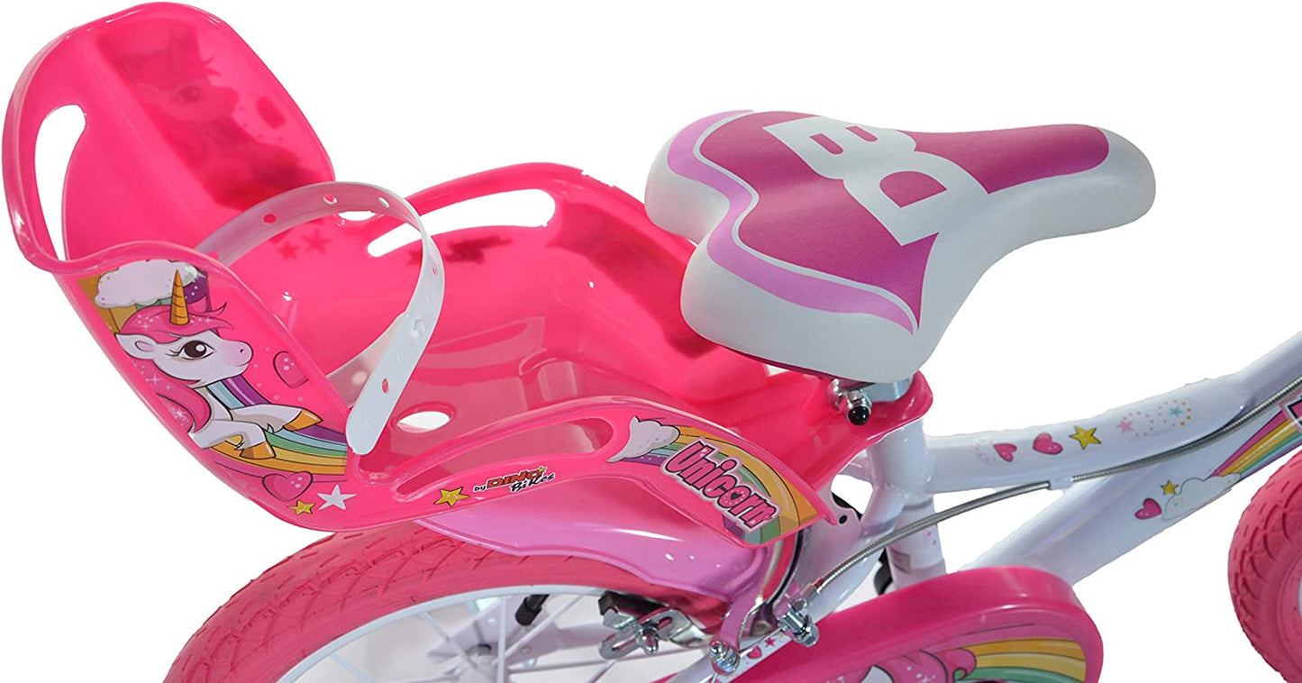 144R-UN Unicorn 14" Bicycle 14'', White & Pink
