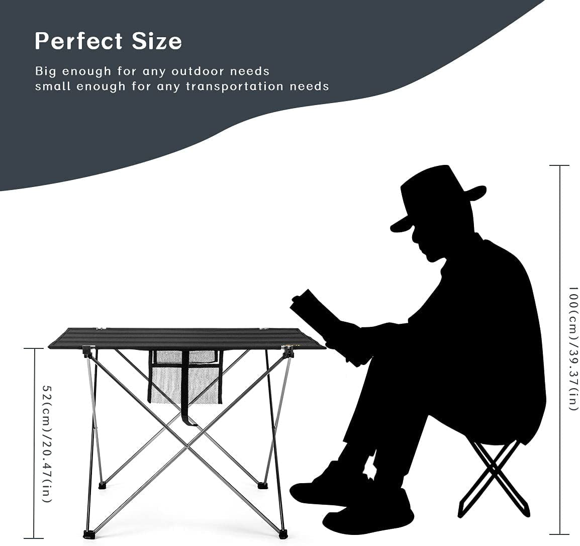 Camping Table Lightweight, Portable Folding Picnic Table with Carrying Bag