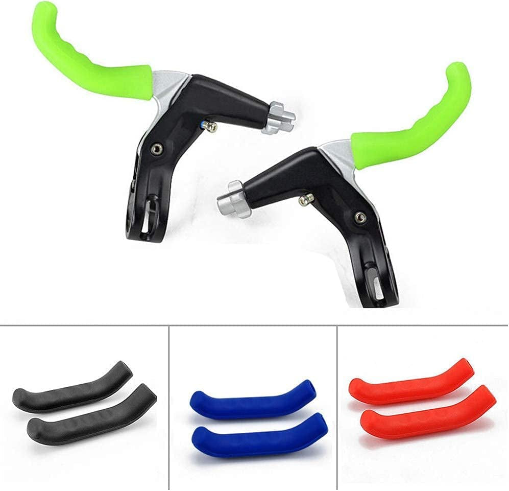 5 Pairs Brake Handle Sleeve Silicone Waterproof Bike Brake Lever Protection Cover Anti-Slip Comfortable Bicycle Brake Lever Sleeve Grip for Most of Regular Bike Road Bike Mountain Bicycle(5 Colors)