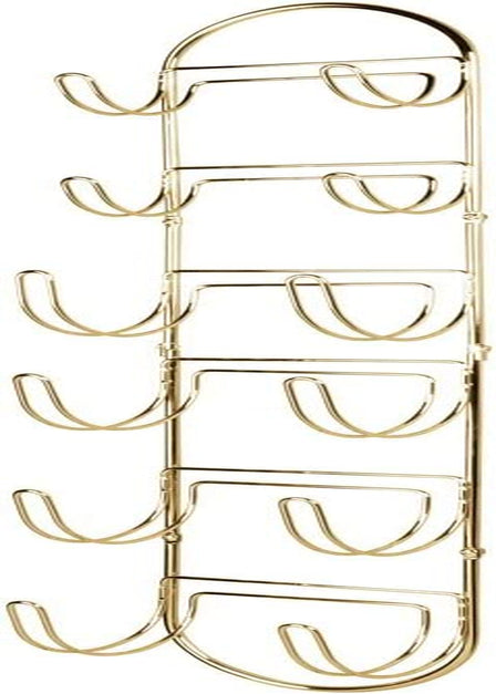 Wall-Mounted Towel Storage Rack – Hanging Caddy for the Bathroom or Bedroom – Modern Hanging Hooks for Bathroom Storage – Brass
