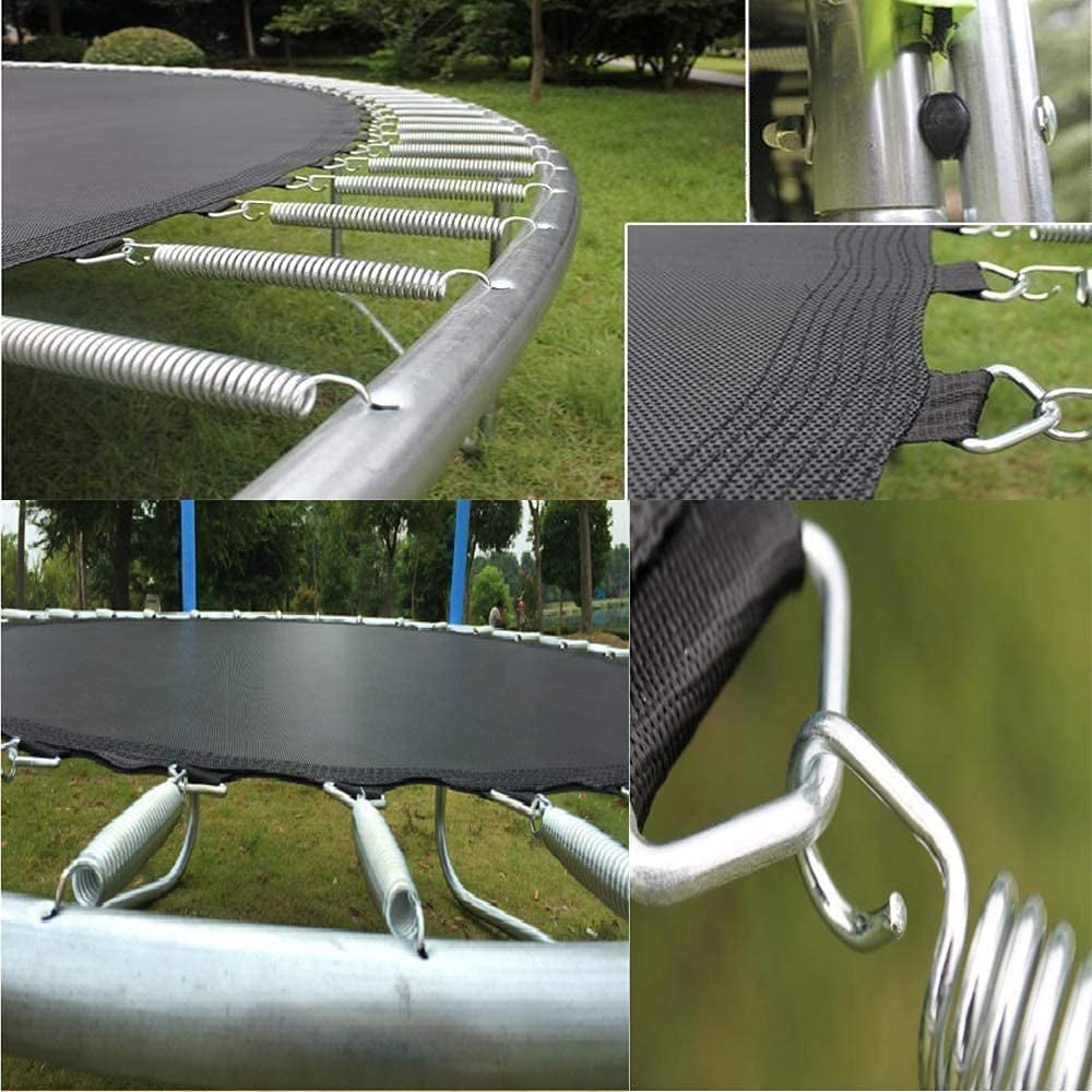 Trampoline Springs, 10 Pack,Heavy Duty Galvanized Steel Replacement Trampoline Parts Springs with T Hook, Outdoor Easy Install Rust Resistant Springs Silver