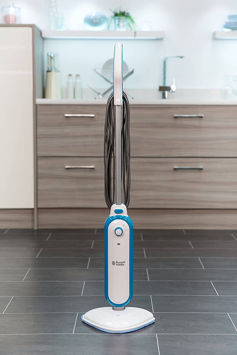 RHSM1001-G Steam and Clean Steam Mop White & Aqua - Free 2 Year Guarantee