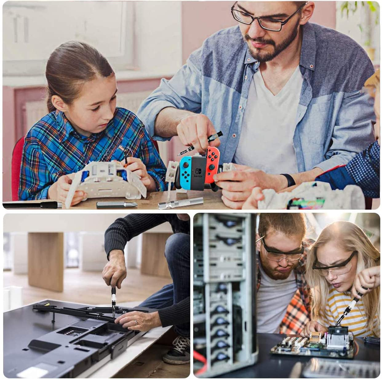 Precision Screwdrivers Set, 130 in 1 Mini Screwdriver Set DIY Repair Tools Kit for Iphone Laptop PC Watch Glasses Xbox and Other Electronices Small Screwdriver Kit with Magnetic Memory Mat