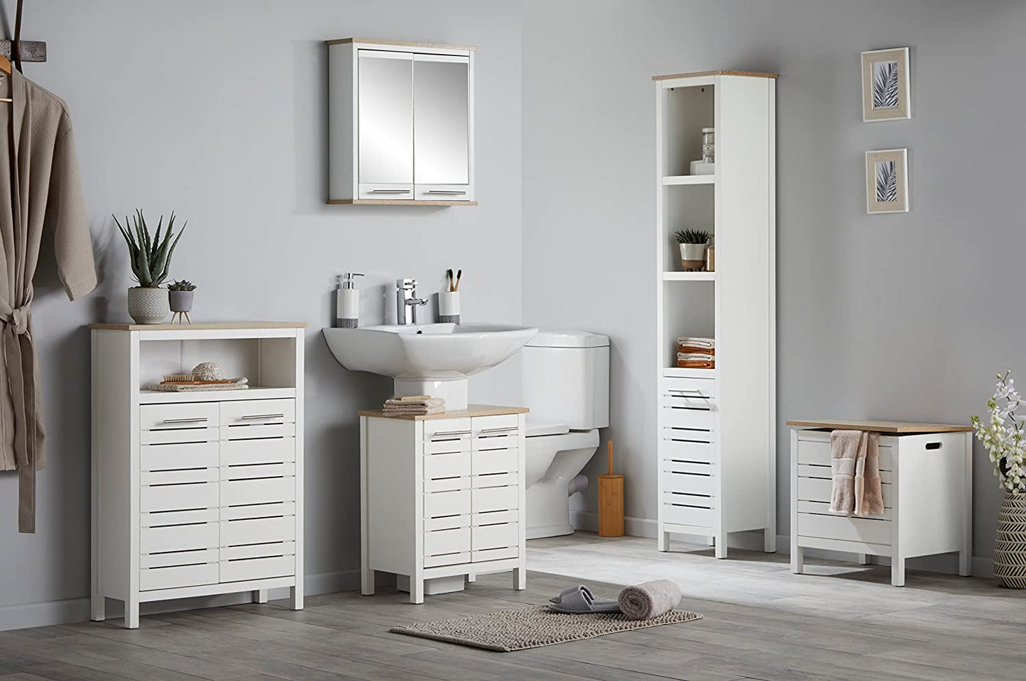 under Sink Unit, White, H 60.5Cm X W 48Cm X D 30Cm