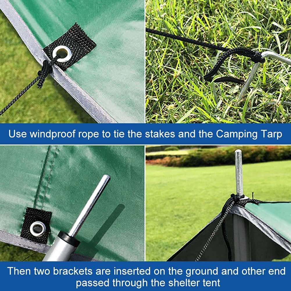 3M X 3M Hammock Rain Fly Tent Tarp Waterproof Windproof Snowproof Camping Tarp Camping Shelter Portable Anti-Uv Sun Shelter Basha Sunshade Tarpaulin Mat for Snow Beach Camping Outdoor Travel
