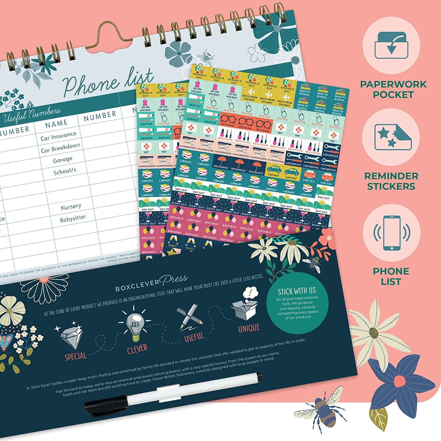 Family Weekly Planner 2022 2023. Wall Calendar 2022 2023 with 6 Columns. Family Calendar 2022 2023 Runs Mid-Aug'22 - Dec'23. 2022 2023 Calendar with Lists, Pocket & Stickers