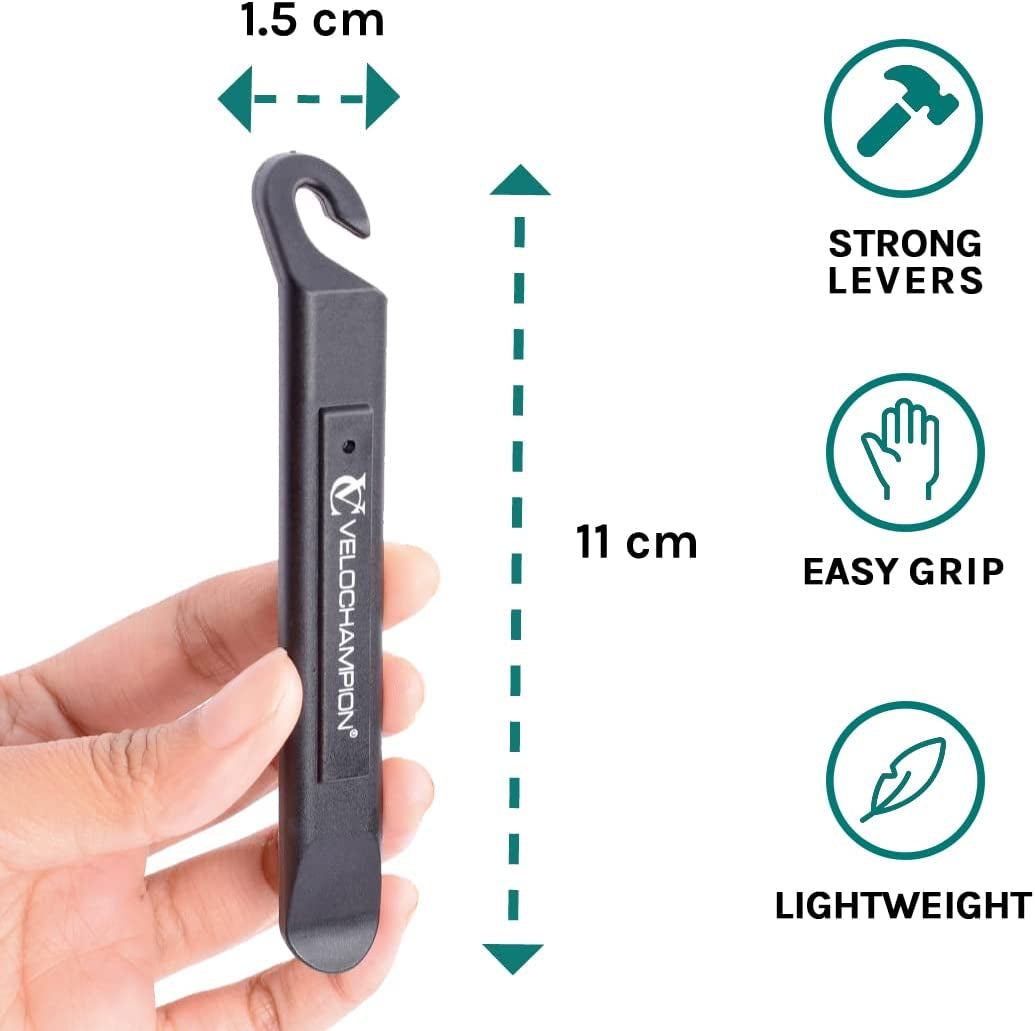 Velochampion Easy to Use Nylon Bicycle Tyre Levers (Set of 3) - Essential for Every Cyclist & Lightweight