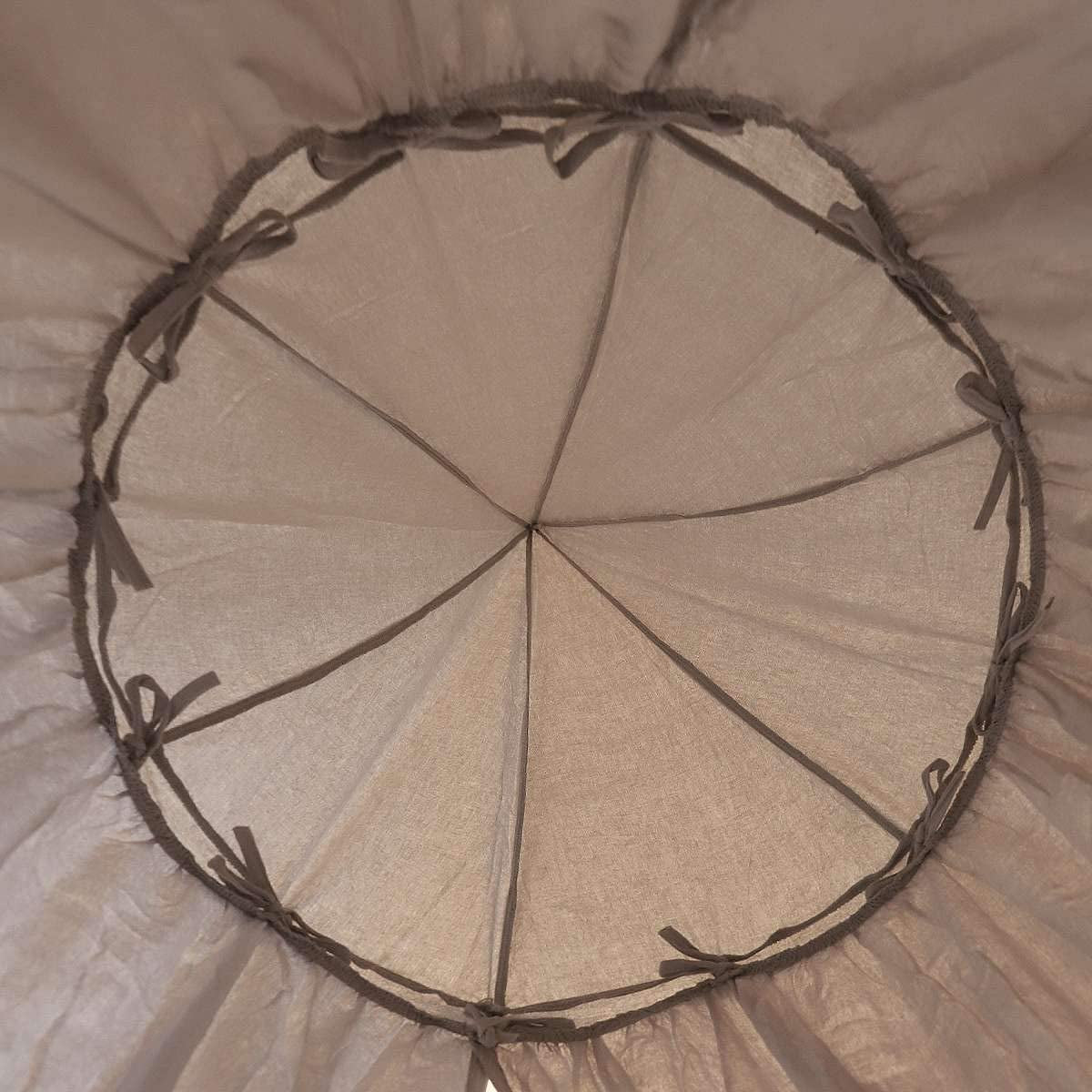 Dix-Rainbow Children Bed Canopy Grey round Dome, Nursery Room Decorations, Cotton Net Bed Canopies Kids Play Tent for Baby, Height 240Cm/94.5In