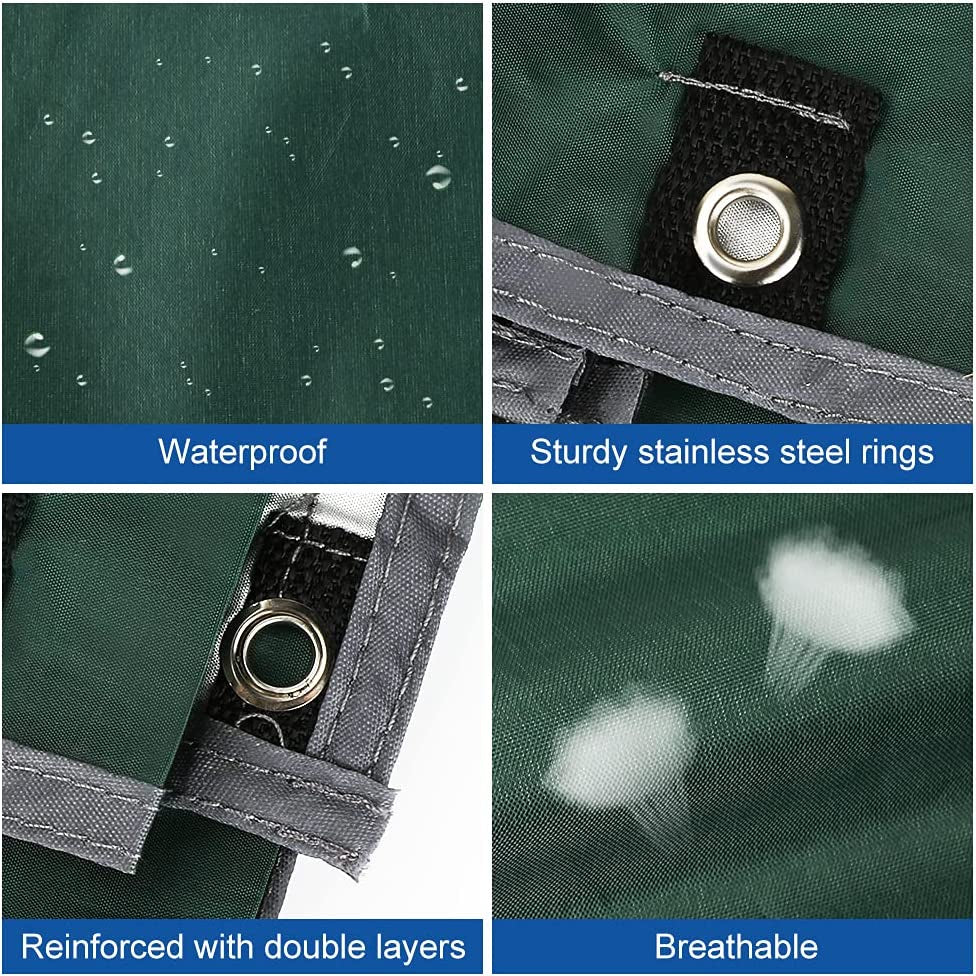 3M X 3M Hammock Rain Fly Tent Tarp Waterproof Windproof Snowproof Camping Tarp Camping Shelter Portable Anti-Uv Sun Shelter Basha Sunshade Tarpaulin Mat for Snow Beach Camping Outdoor Travel