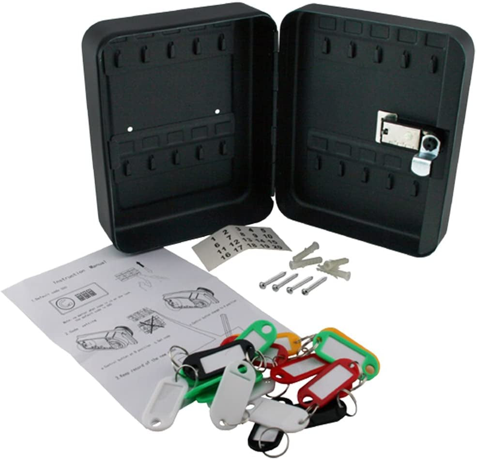 Combination Key Cabinet, Wall Mounted 20 Key Cabinet Safe Storage of Keys at Home or Office