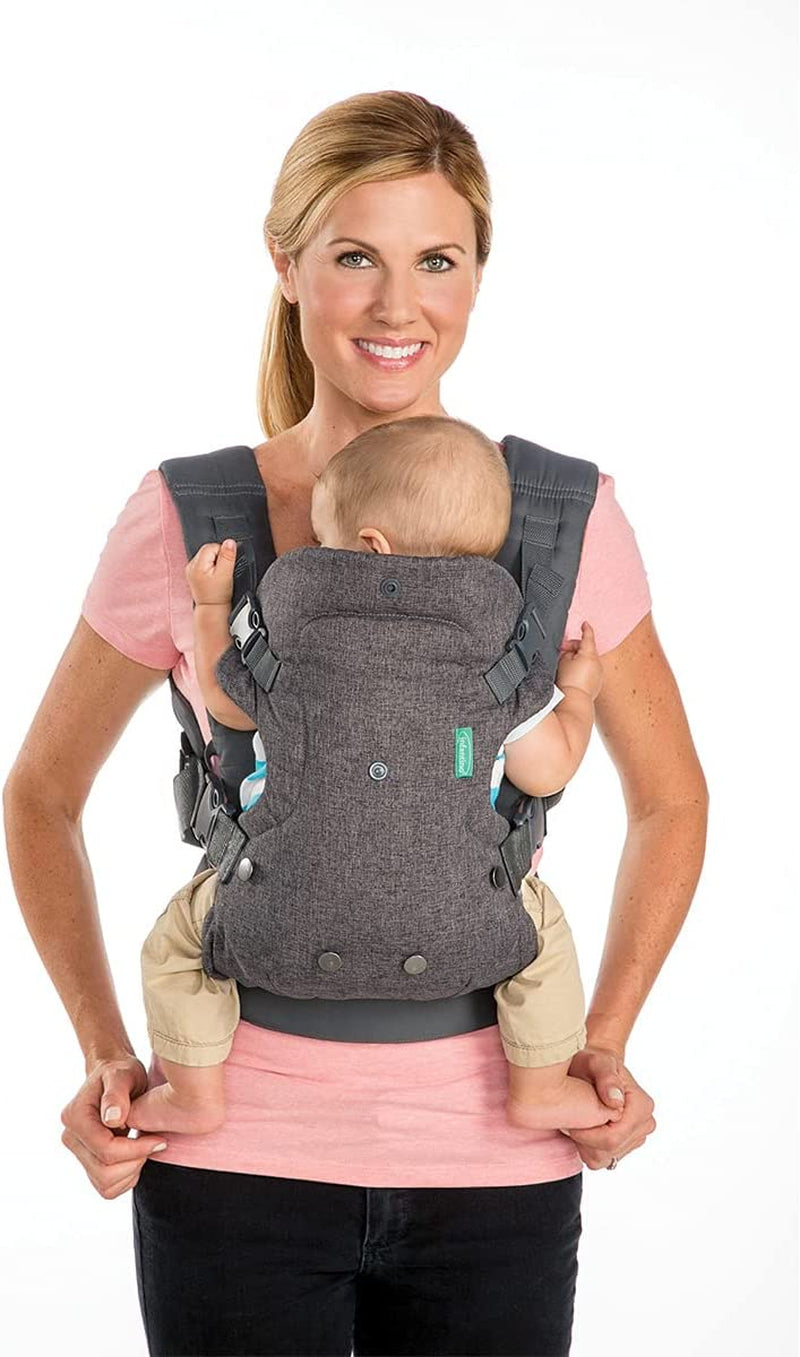 Flip Advanced 4-In-1 Carrier with Bib - Ergonomic, Convertible, Face-In and Face-Out Front and Back Carry for Newborns and Older Babies, 8-32 Lbs / 3.6-14.5 Kg