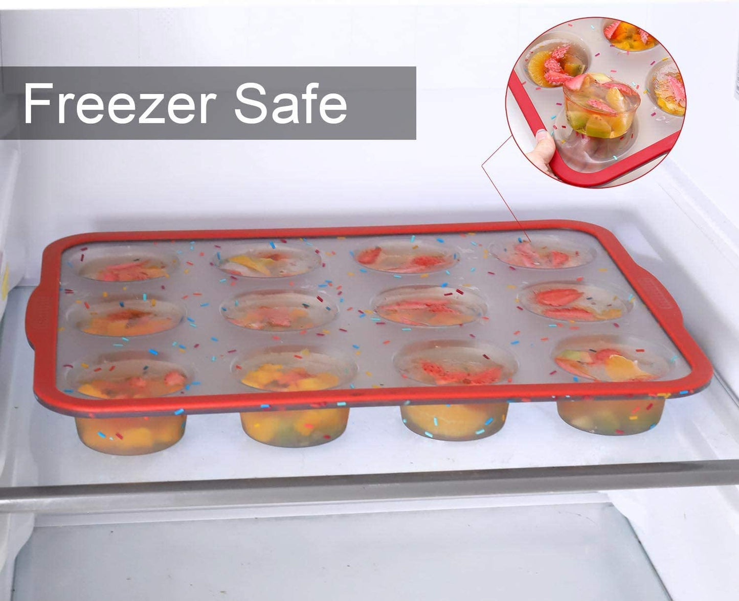 12 Cup Silicone Muffin Tray, Non-Stick Muffin Tins Baking Mould, 12 Holes Muffin Mould,Muffin Pan