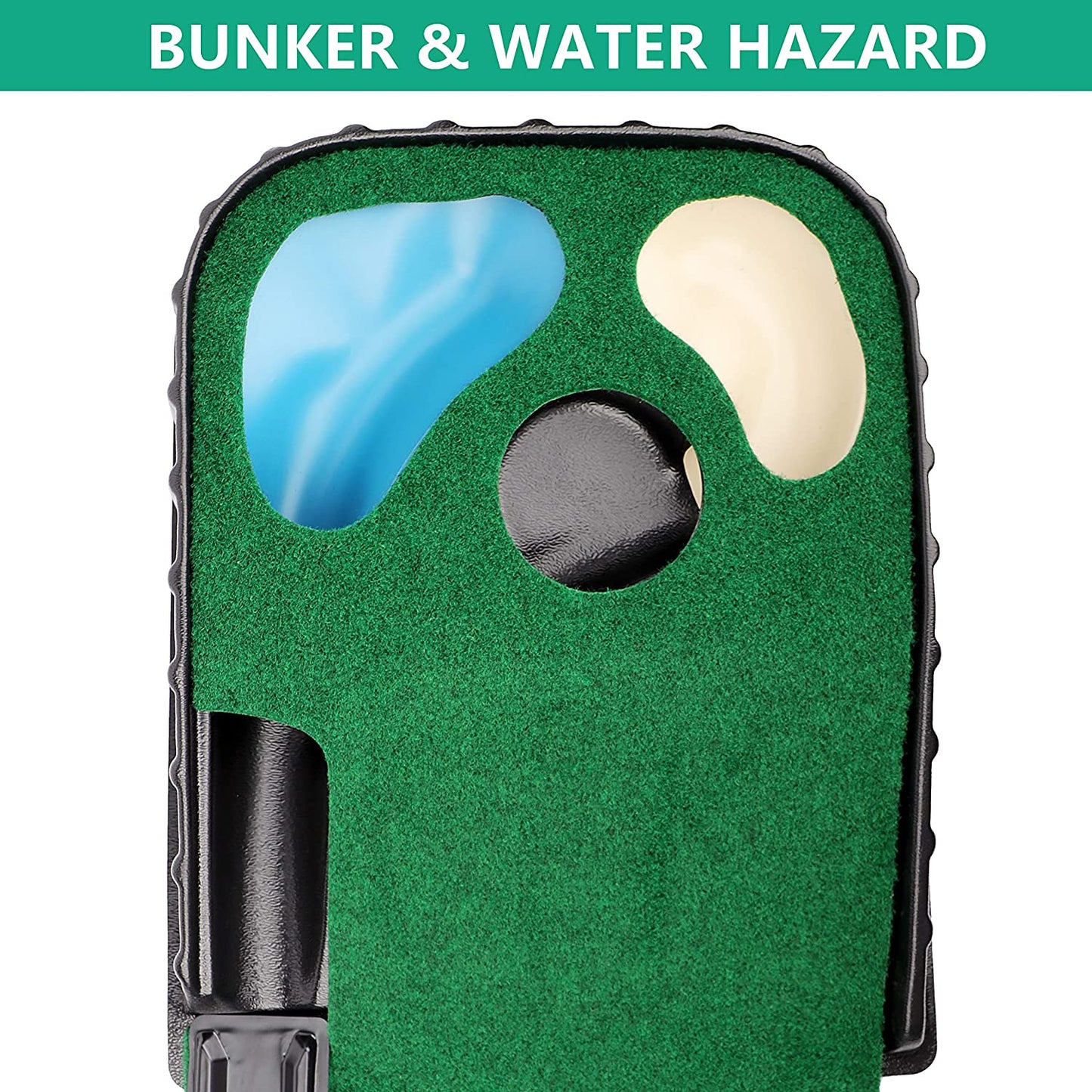 Hazard and Bunker Golf Putting Mat | True Roll Surface with Non Slip Backing Golf Putting Green